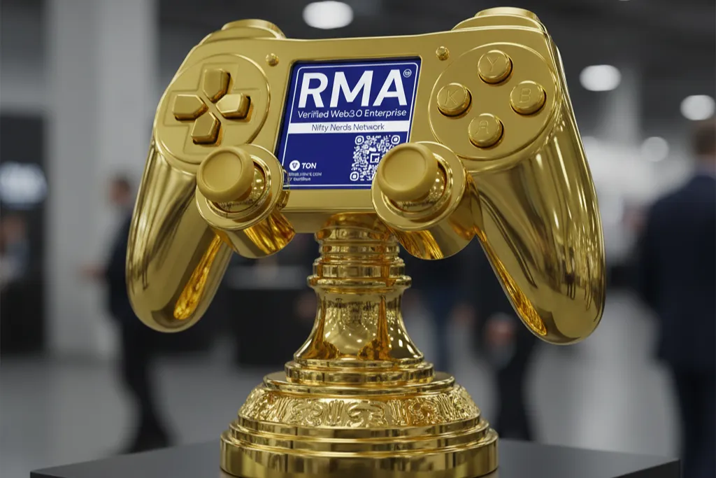 Gold Joystick Trophy As A RMA Badge
