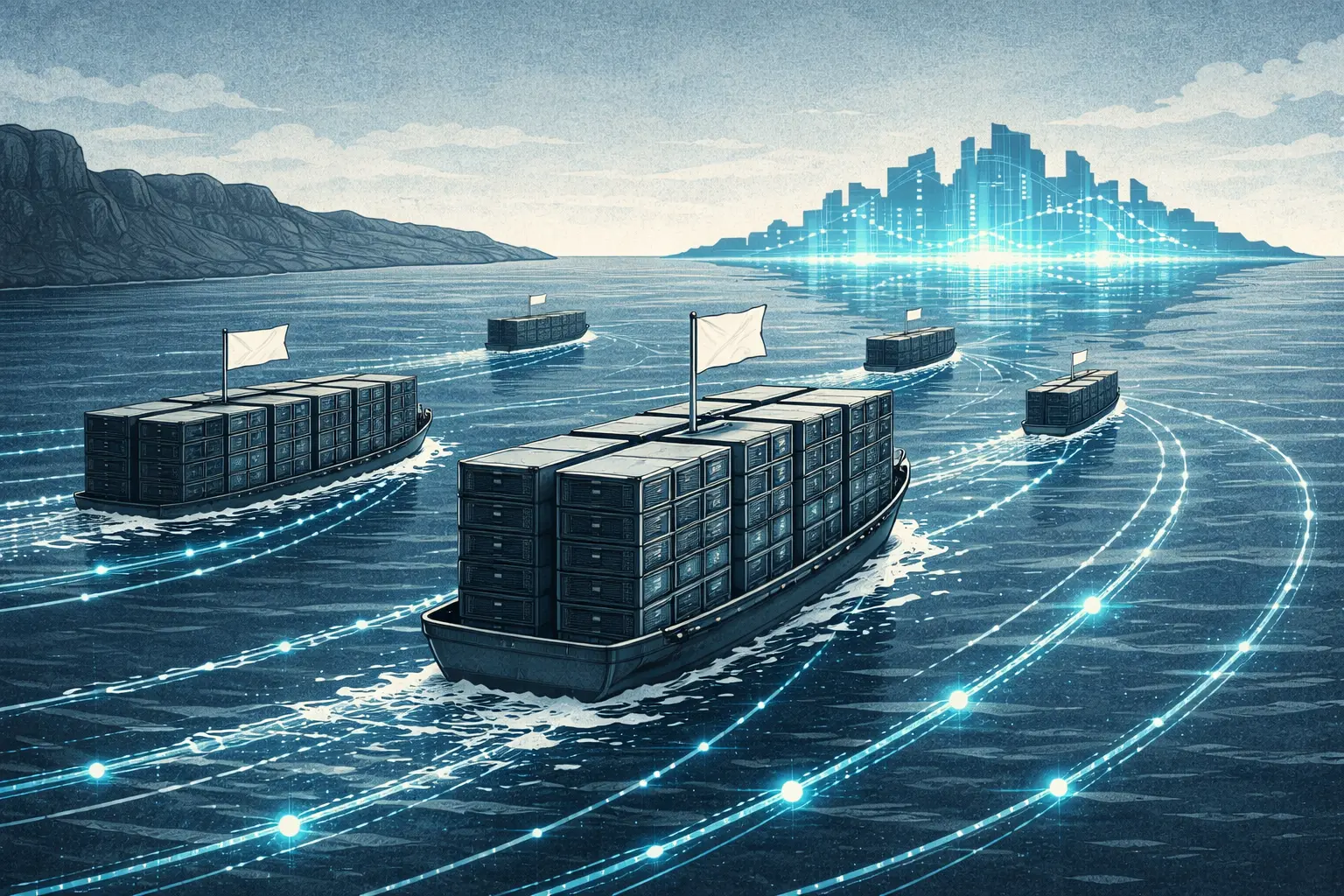 Illustration éditoriale montrant Microsoft dépassant le cadre américain tandis qu’Azure s’étend vers des régions mondiales et des marchés de cloud souverain.