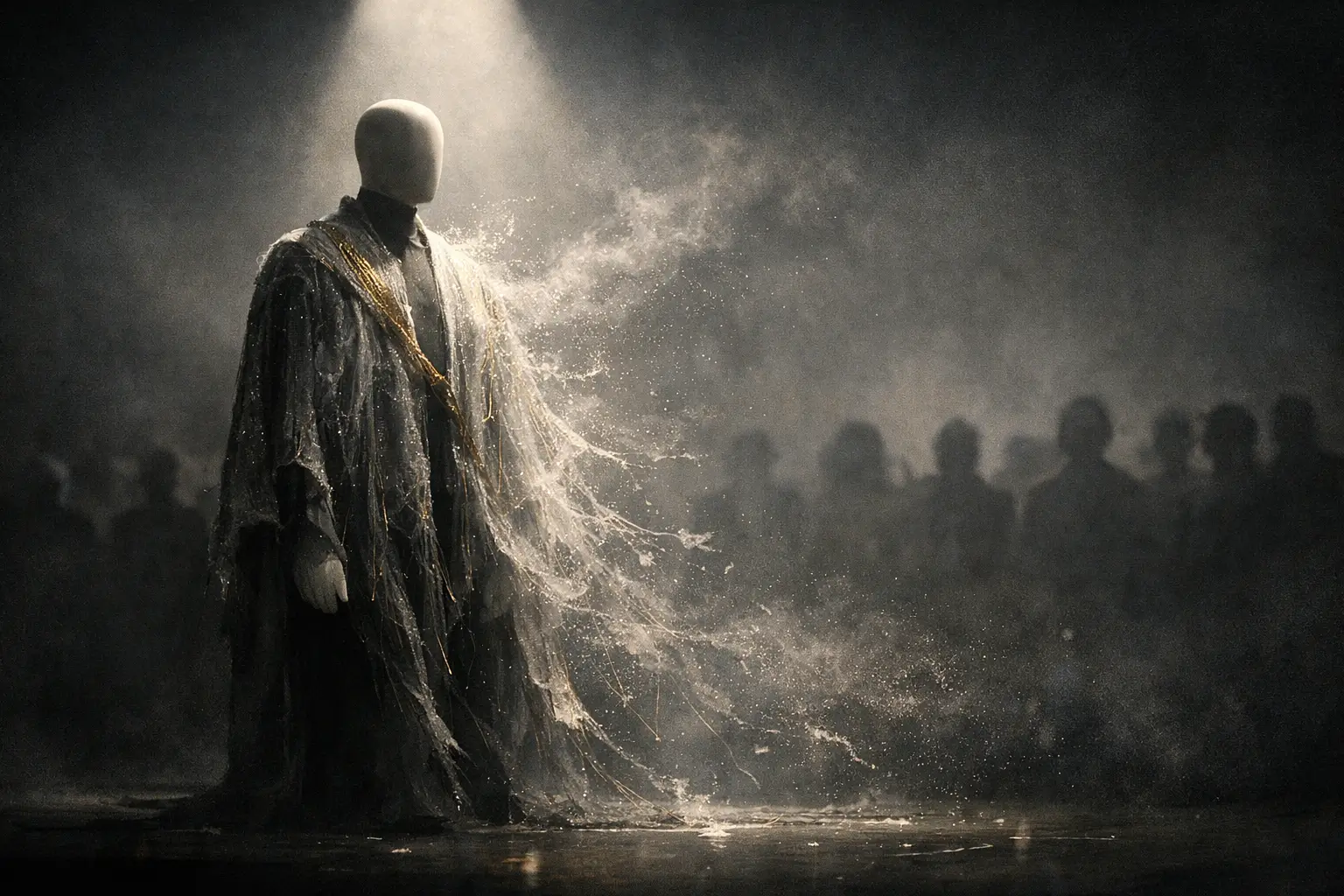 Editorial image symbolizing the attempt to dress up weak Web3 leadership with new narrative clothing instead of fixing the underlying operating problem.