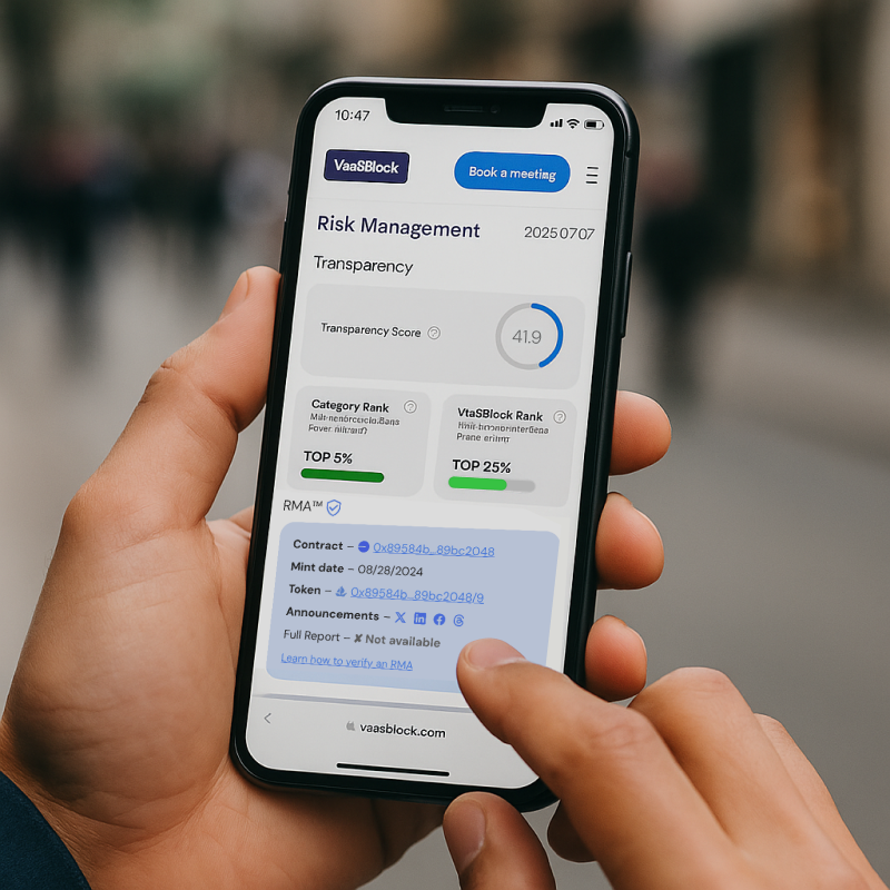 VaaSBlock platform on smartphone